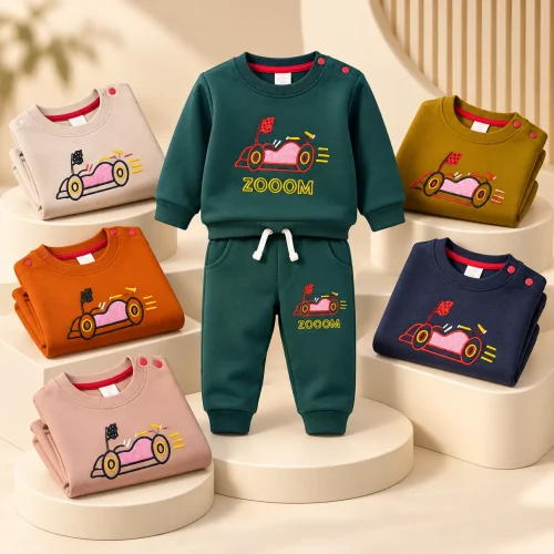 Kids’ Racing Tracksuit Collection Display